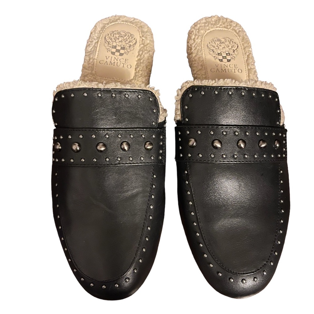Vince Camuto Alvintal Faux Fur Studded Mule